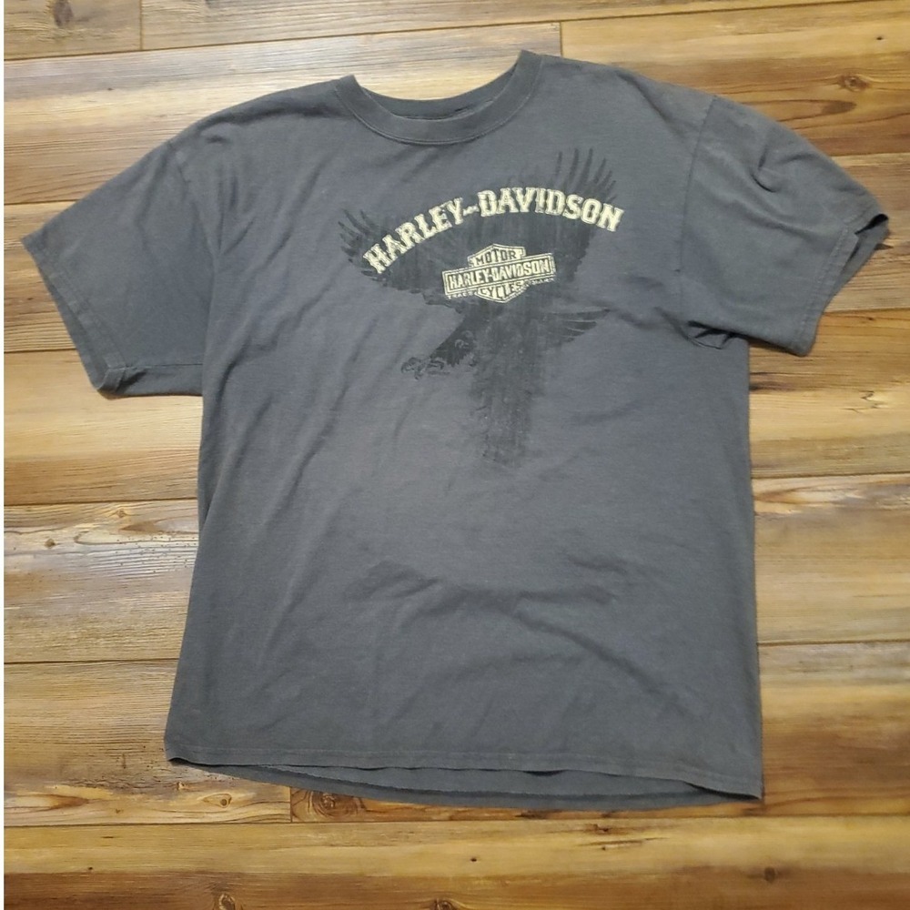 Harley-Davidson Motor Cycles Hanes Beefy Knoxville Gray Graphic T-Shirt Large